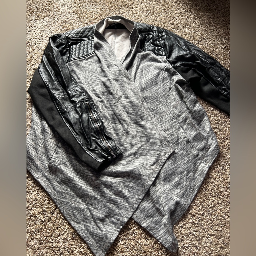 Torrid Faux Leather Sweater Jacket (3)